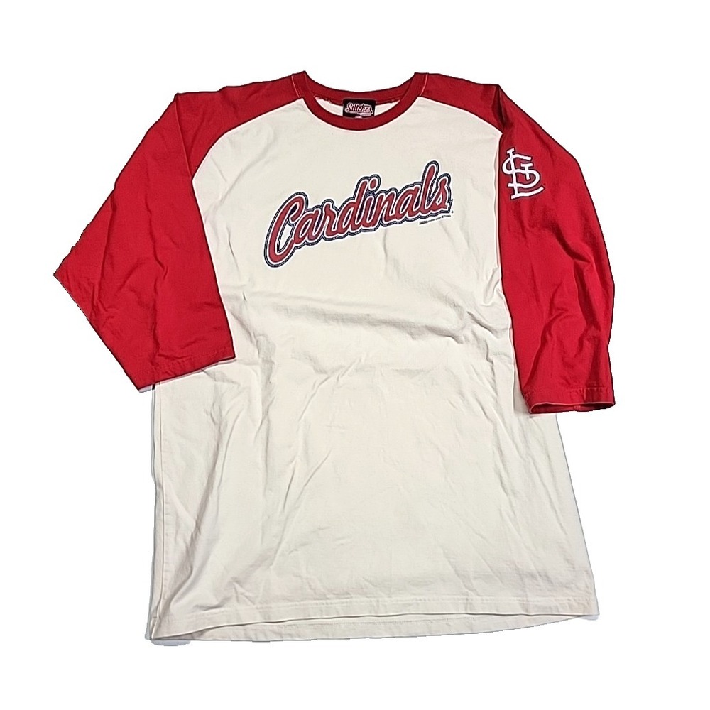 Stitches Authentic Gear St Louis Cardinals Athletic 3/4 Sleeve Shirt Men's 2XL